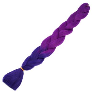 Afrika Örgülük Ombreli Sentetik Saç 100 Gr. - Açık Mor / Koyu Mor