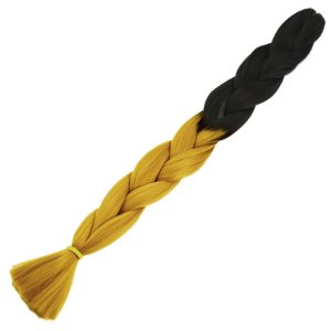 Afrika Örgülük Ombreli Sentetik Saç 100 Gr. - Siyah / Koyu Karamel