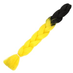 Afrika Örgülük Ombreli Sentetik Saç 100 Gr. - Siyah / Sarı