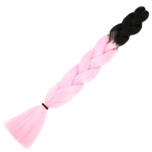 Afrika Örgülük Ombreli Sentetik Saç 100 Gr. - Siyah / Şeker Pembe