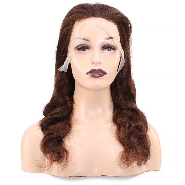 Dalgalı Front Lace Gerçek Tül Peruk - Açık Kahve - 60-65cm