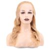 Dalgalı Front Lace Gerçek Tül Peruk - Altın Karamel - 60-65cm