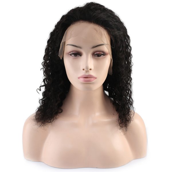 Gerçek Front  Lace Tül Peruk - Afro Dalgası - Siyah 45-50cm