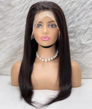 Gerçek Front Lace Tül Peruk - Düz - Doğal 60-65cm