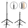 Kuaför Eğitim Mankeni İçin Ayaklı Metal Tripod - Siyah + Taşıma Çantası