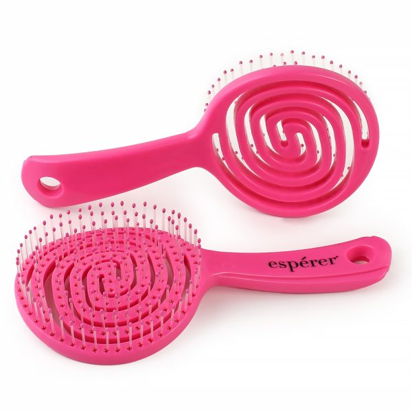 Topuzlu Saç Açma Fırçası - Koyu Pembe - JT9211