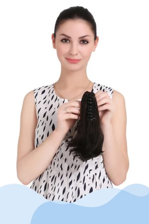 Fiber Sentetik Tokalı Postiş - Siyah