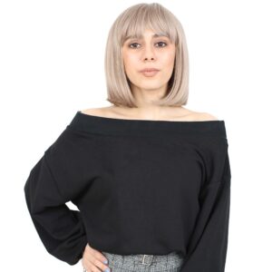 İkili Örgü Lastik Tokalı At Kuyruğu - Siyah